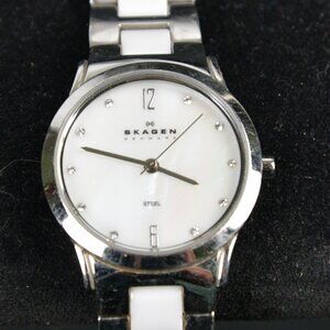 Skagen Steel® Women Bracelet Watch, 878SSXW, MOP White Dial Works